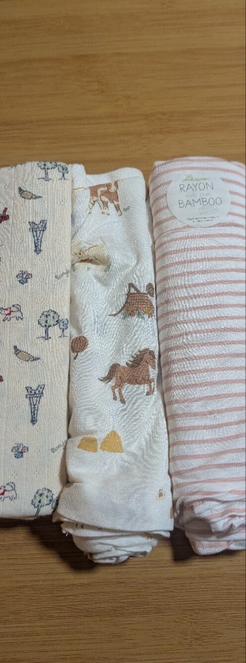 NWT! Set Of 3 Swaddle Burp Cloths